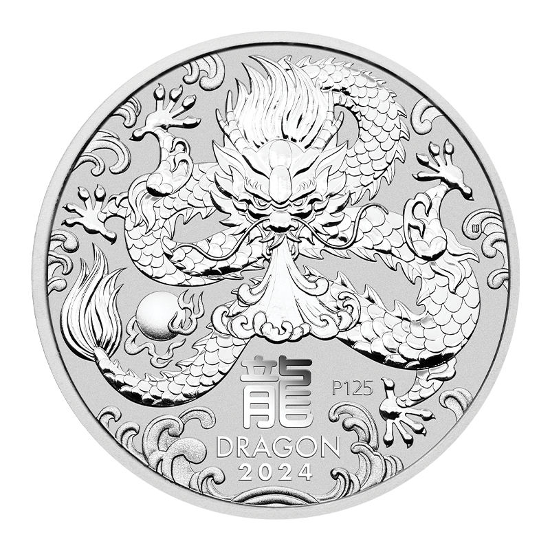 Image for 1 kg Australian Silver Lunar Dragon Coin (2024) from TD Precious Metals